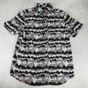 Alaskan Hardgear Duluth Shirt Men Size Med Button Down Camo Print Chilkat‎ River